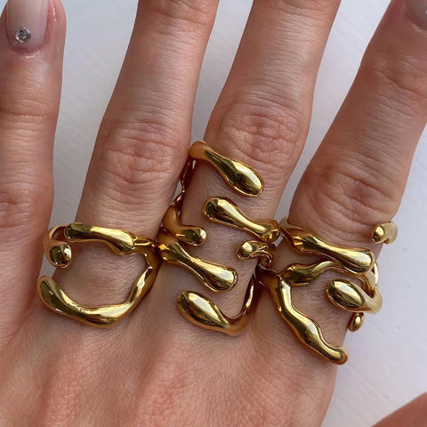 Liquid Gold Crown Ring