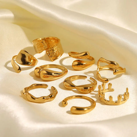 Liquid Gold Crown Ring