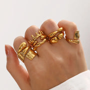 Liquid Gold Crown Ring