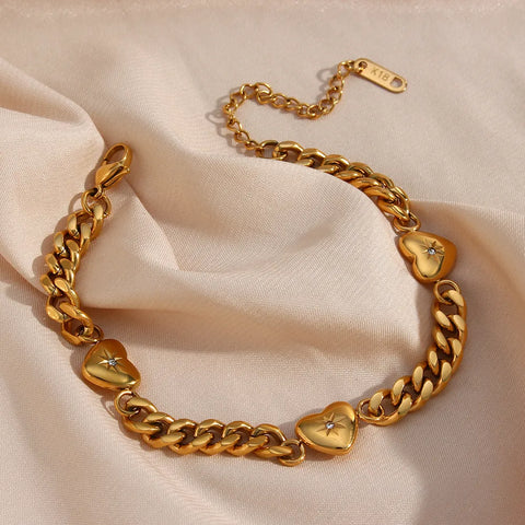 Radiant Oceanic Elegance Gold Bracelet