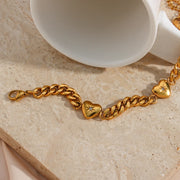 Radiant Oceanic Elegance Gold Bracelet