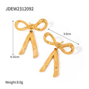 Chic Gold Bow Earrings