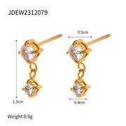 Zircon Pendant Earrings Set