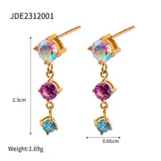 Zircon Pendant Earrings Set