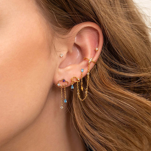 Wings Gold Hoop Earrings