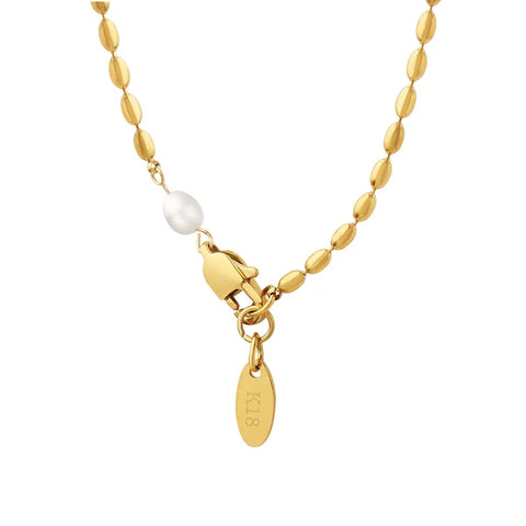 Parisian 18k Gold Beaded Necklace