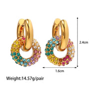 Dazzle Drops - Pendant Huggie Earrings