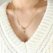 Parisian 18k Gold Beaded Necklace