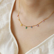 Zirconia Colorful Necklace