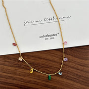 Zirconia Colorful Necklace