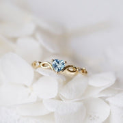 Criberg Gold Blue / 5 Huitan Simple Heart Ring 840307_46OTRW9