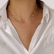 Criberg Gold Chain Beads Sparkling Clavicle Chain Necklace 969297_BMPU6ZQ