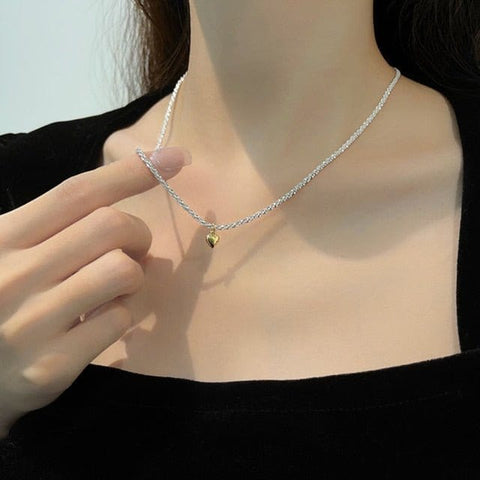 Criberg Silver Chain 3 Sparkling Clavicle Chain Necklace 969297_UCYAFKK