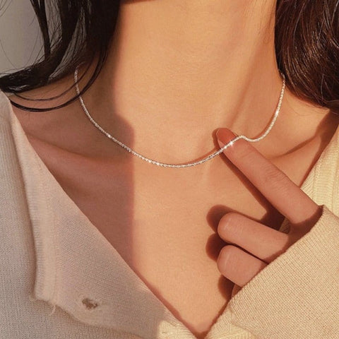 Criberg Sparkling Clavicle Chain Necklace