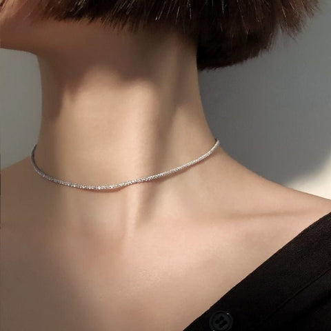 Criberg Sparkling Clavicle Chain Necklace