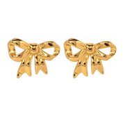 Chic Gold Bow Earrings