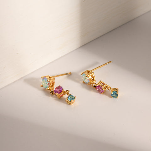 Zircon Pendant Earrings Set